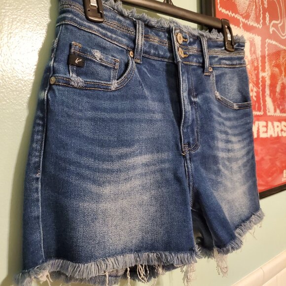 Kancan Cut Off Fringe Blue Jean Denim Shorts SIze 28 or a Size 6 Boho Cowgirl - Picture 12 of 13